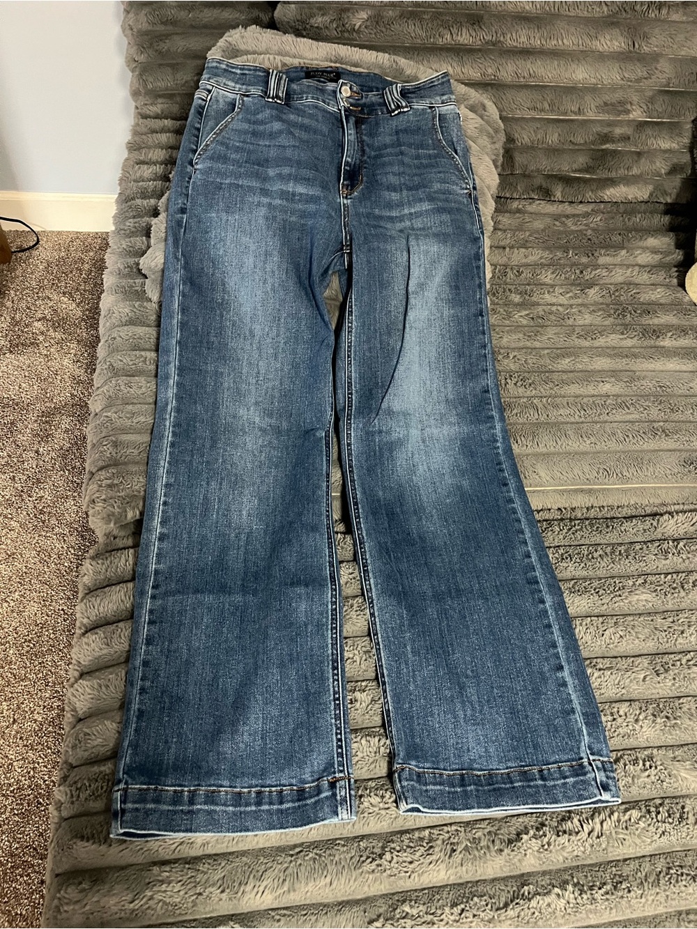 Judy Blue Medium Blue Wide Leg Jeans